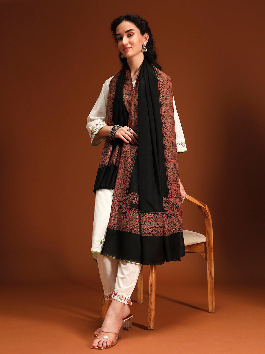 Women Naqsh Kashmiri Jamawar Woven Shawl