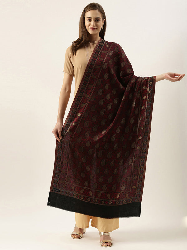 Kaani Stole with Silky Zari Weave (Size 72X208 CM)