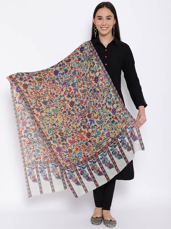 Pure Wool Printed Stole (Size 71X203 CM)