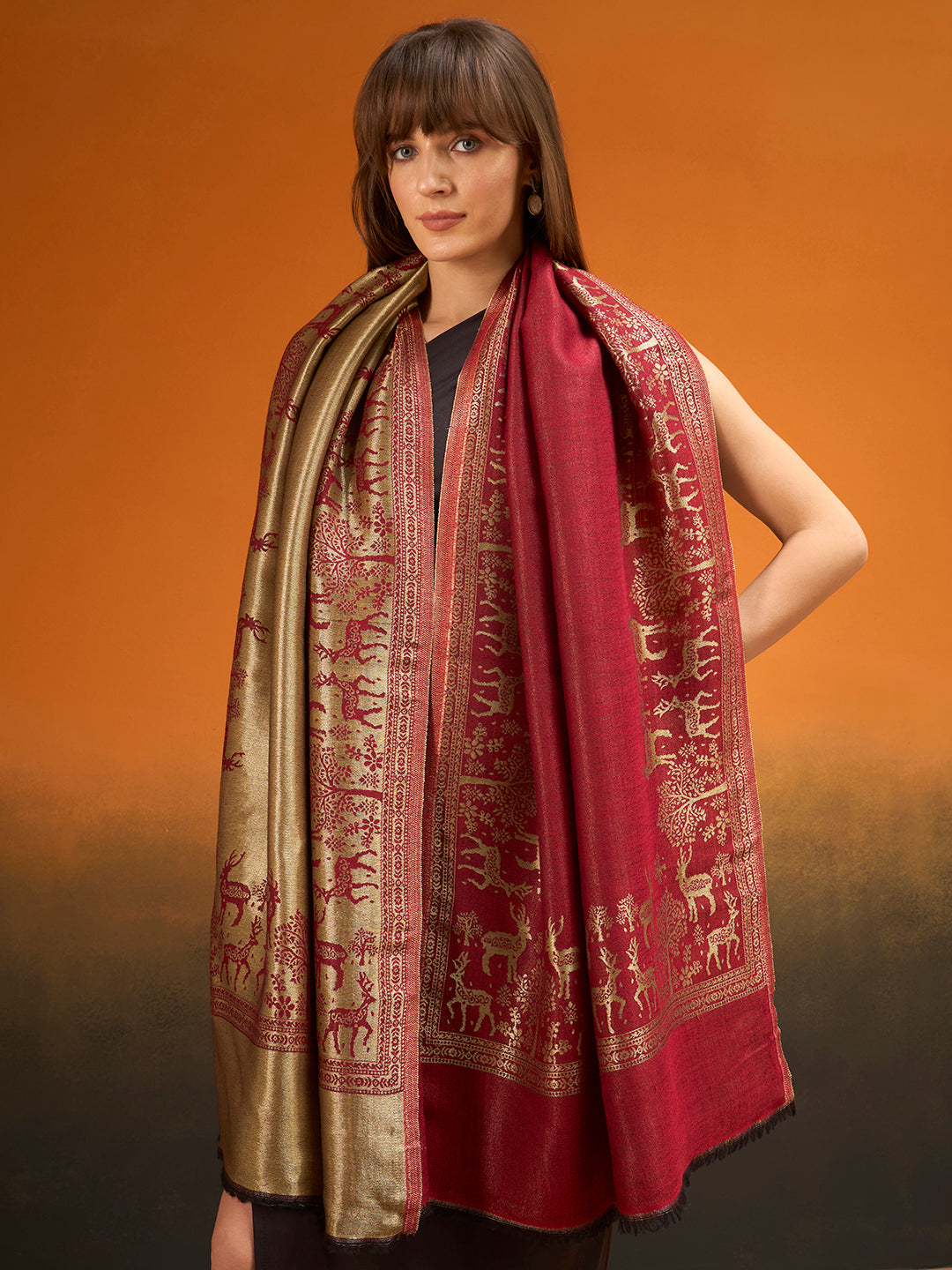 Women Shahi Caravan Zari Stole