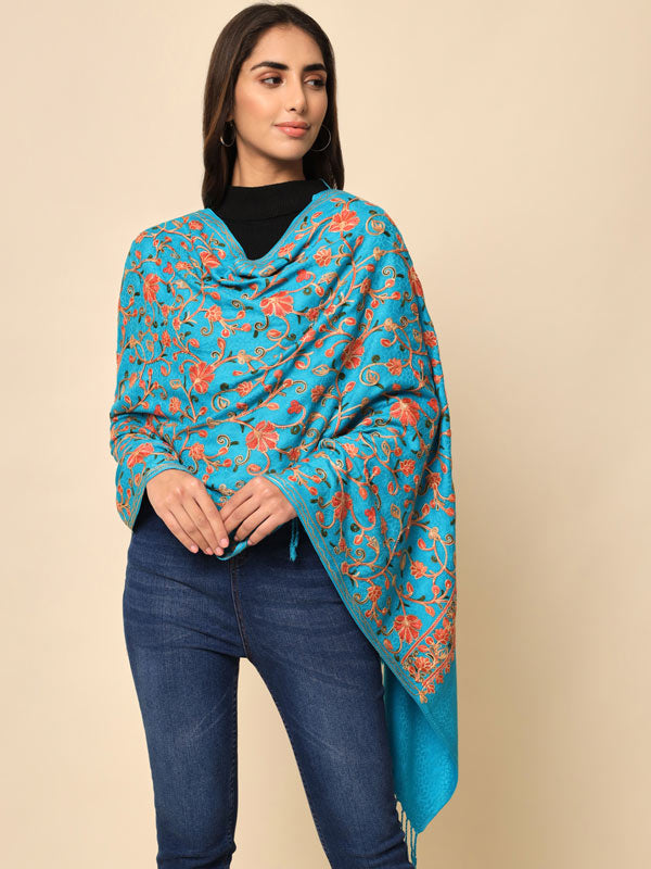 Women Embroidered Stole (Size 71X203 CM)