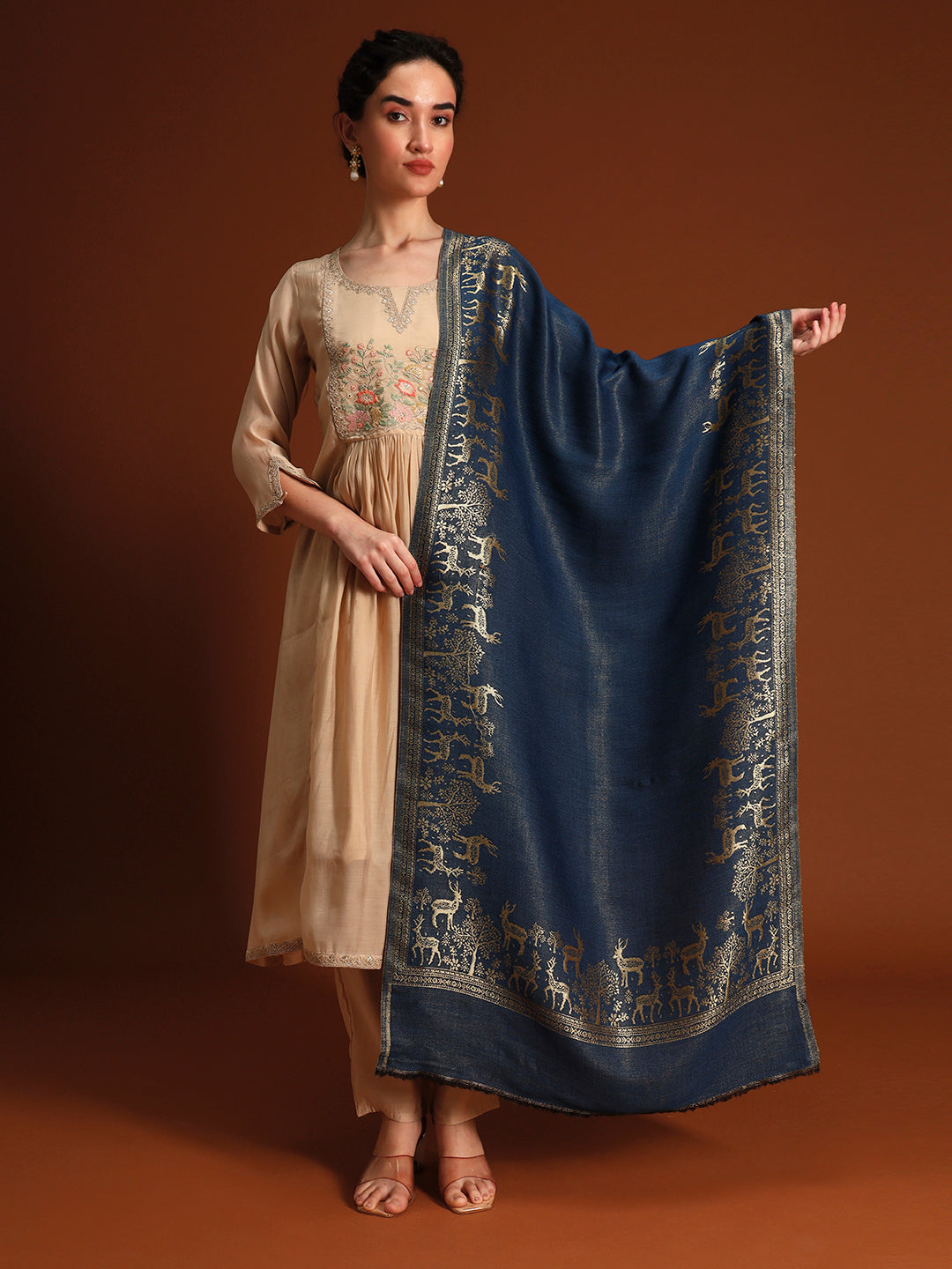 Women Shahi Caravan Zari Stole