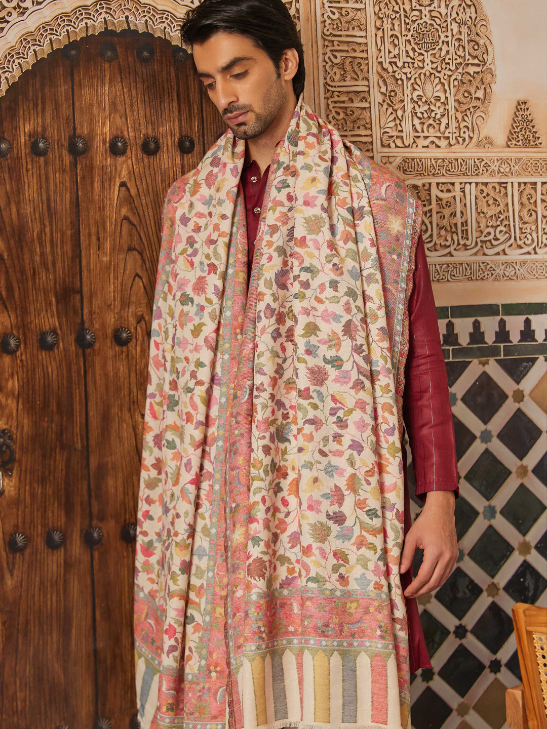 Pashmoda Mens Rubab Kaani Gents Lohi (Size: 101x203 Cm)