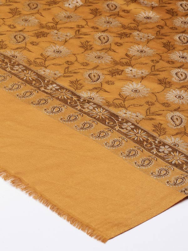 Women's Shahkaar Kaani Stole with Silky Zari Weave, (Size 72X208 CM)