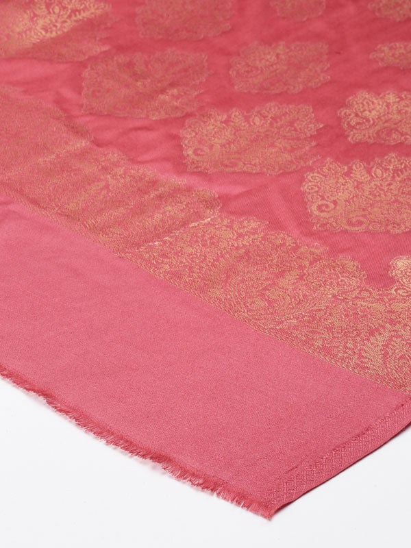 Women's Nargis Kaani Stole with Silky Zari Weave, (Size 72X208 CM)