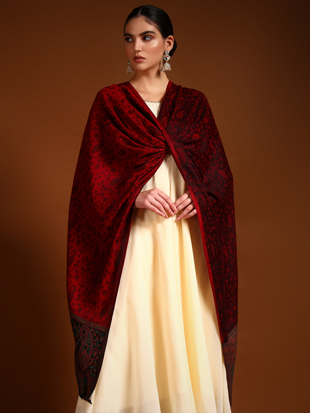 Pashmoda Women Gulpari Kaani Stole (Size : 71X203 CM)