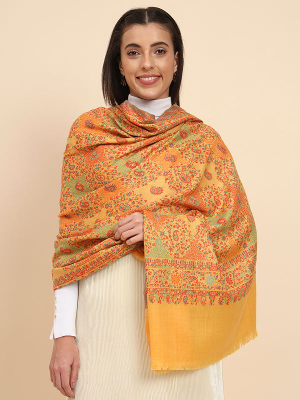 Women’s Nashaat Melange Kaani Wool Shawl (Size 101X203 CM)