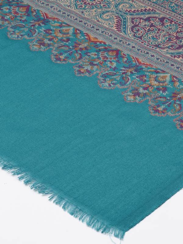 Women's Dilbar Kashmiri Royal Paisley Design Jamawar Shawl (Size: 101 X 203 Cms)