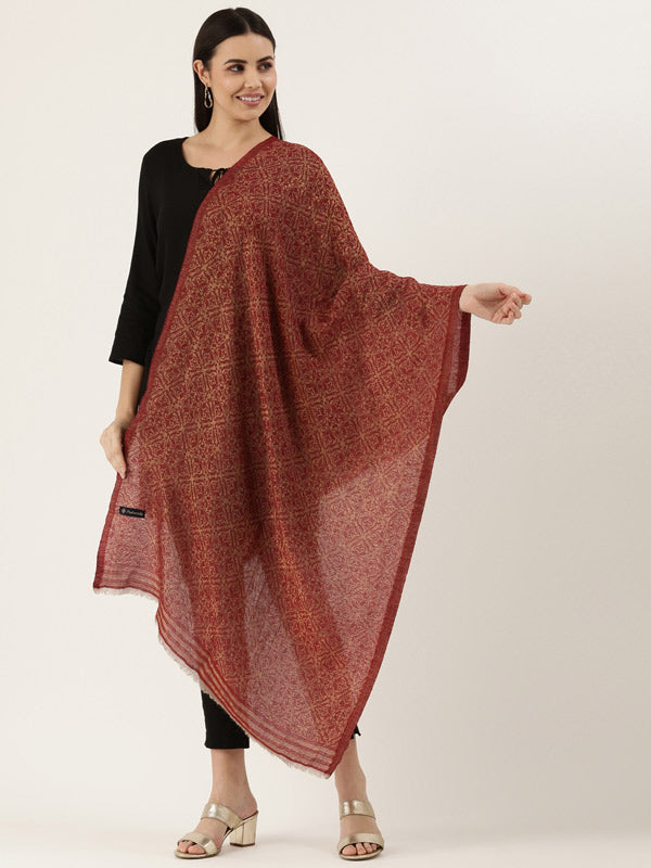 Women's Chaman Fine Pashmina Wool Blend Stole (Size : 71X203 CM)