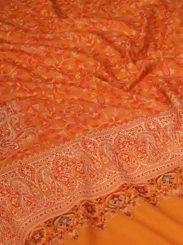 Women's Surmai Kaani Woven Design Shawl (Size: 101 X 203 Cms)