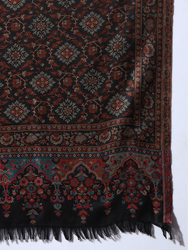 Women Zarif Woven Design Jamawar Shawl (Size 101X203 CM)