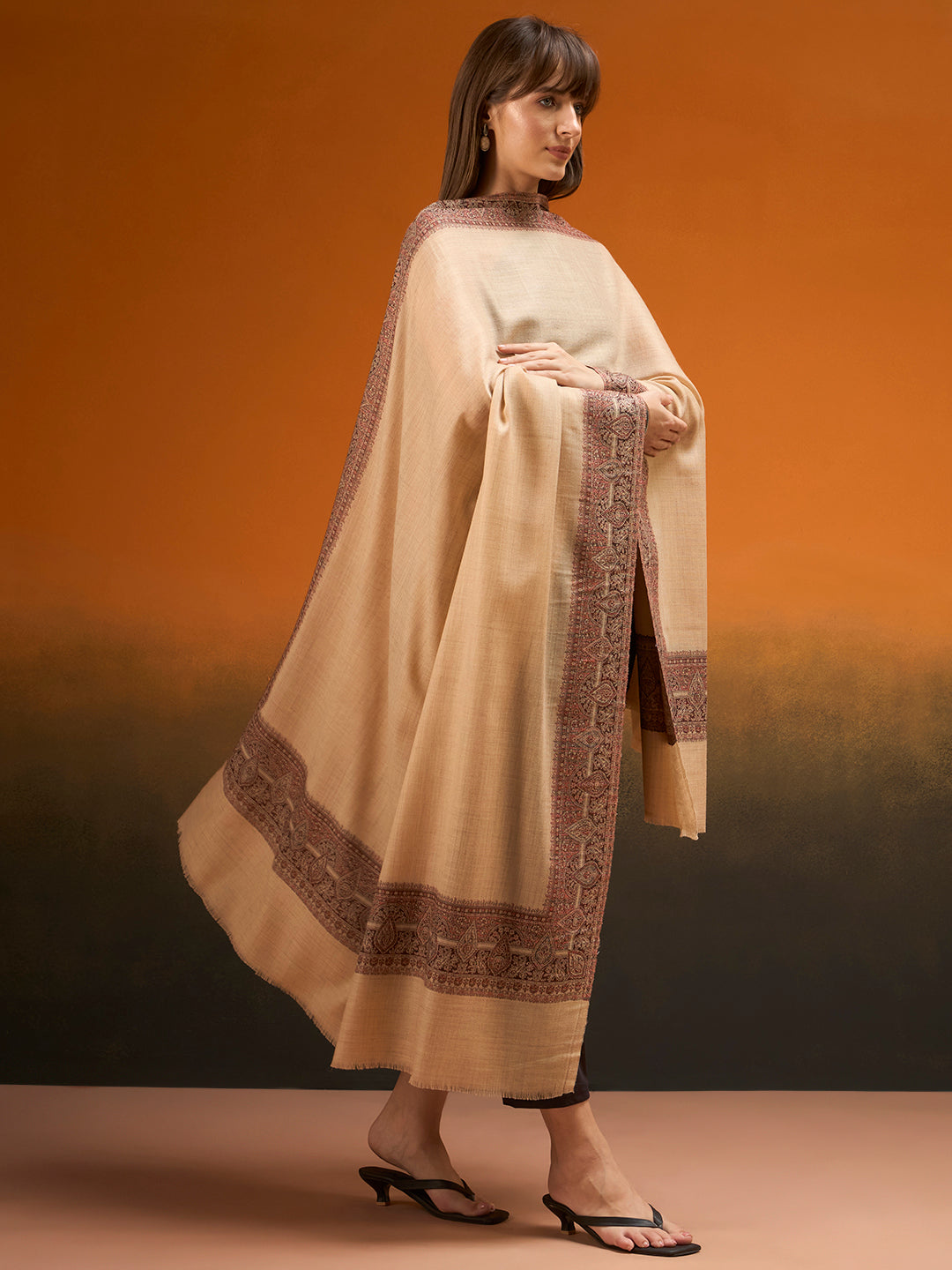 Women Shikoh Kashmiri Jamawar Woven Shawl