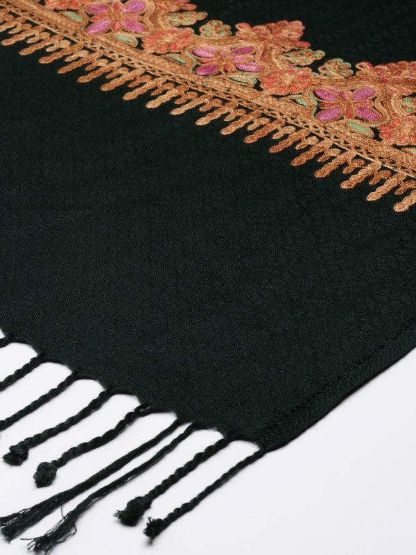 Women's Ghazal Kashmiri Aari Embroidery Stole (Size: 71X203 CM)