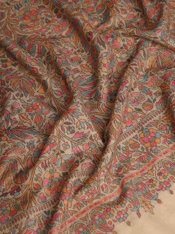 Women Gul-e-meher Kaani Wool Shawl (Size 101X203 CM)