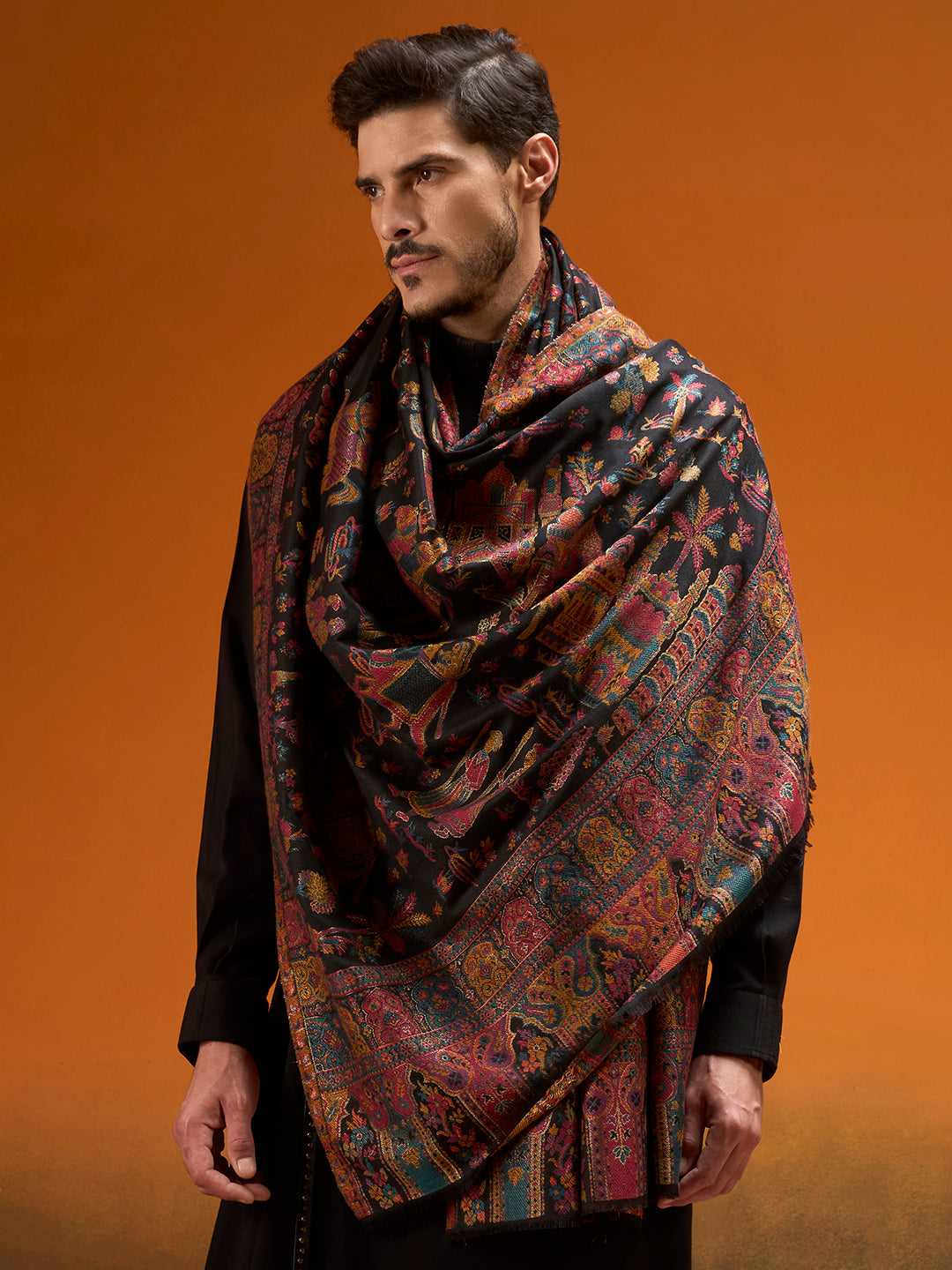 Men Gulrukh Reversible Kaani Zari Shawl