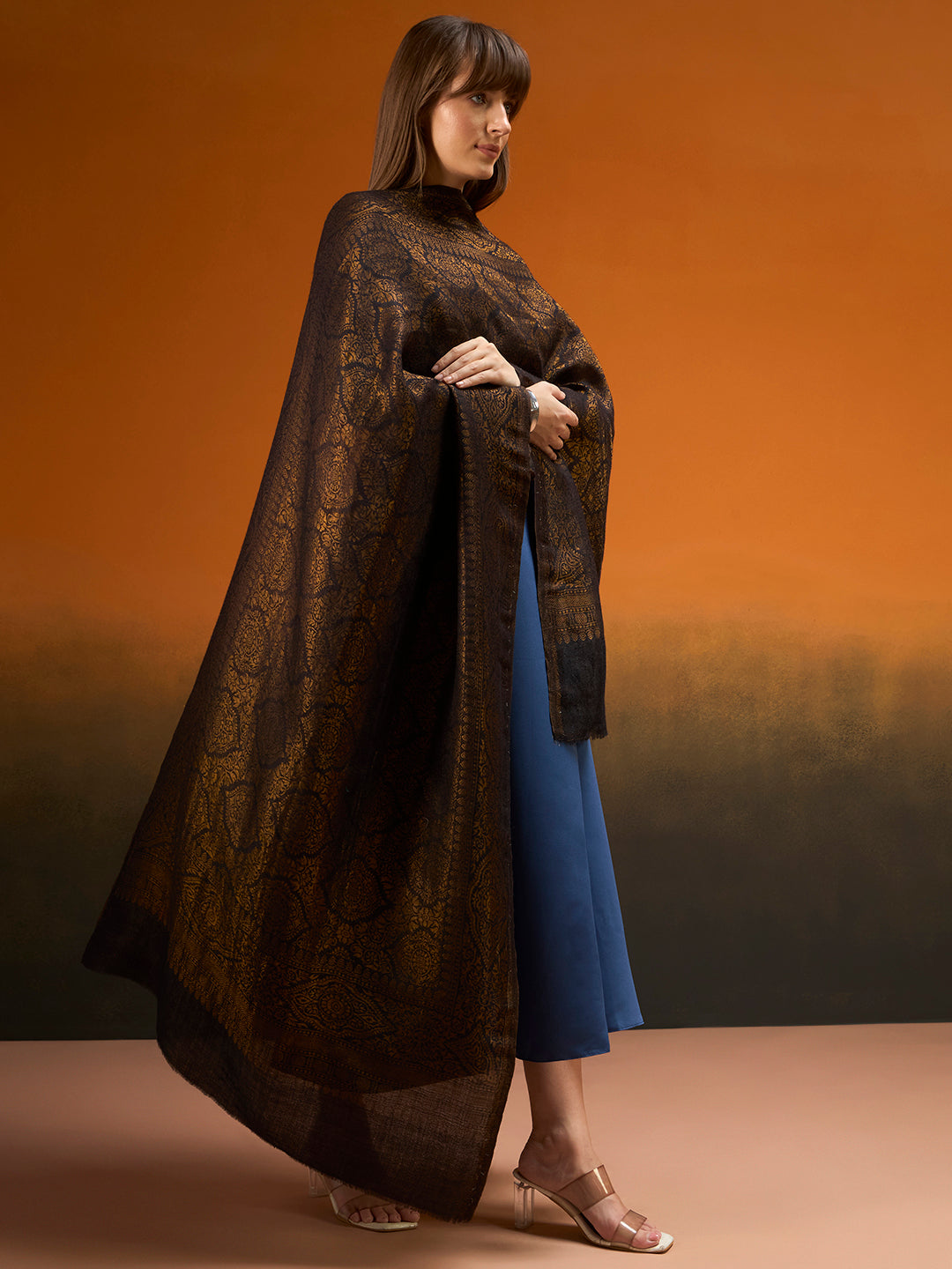 Women Imperial trellis Zari Stole