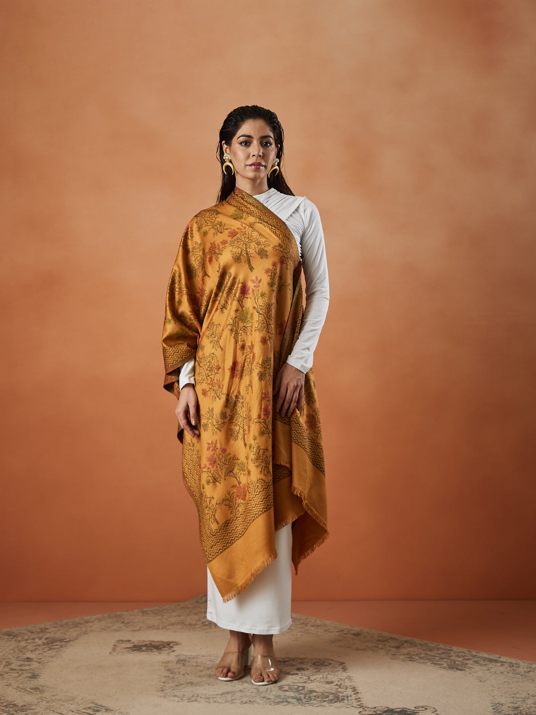 Pashmoda Women Nayab Kaani Stole (Size:  71X203 CM)