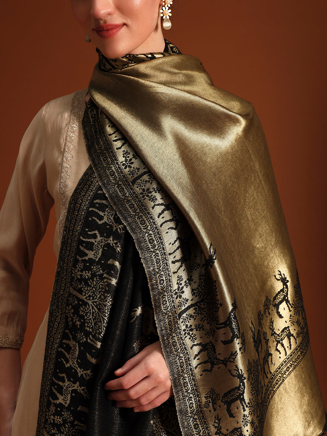 Women Shahi Caravan Zari Stole