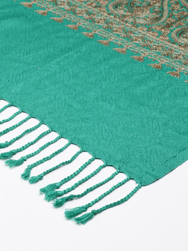 Women's Shalimaar Kashmiri Aari Embroidery Stole (Size: 71X203 CM)