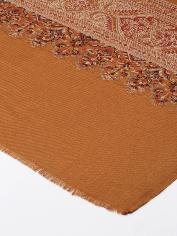 Women's Dilbar Kashmiri Royal Paisley Design Jamawar Shawl (Size: 101 X 203 Cms)