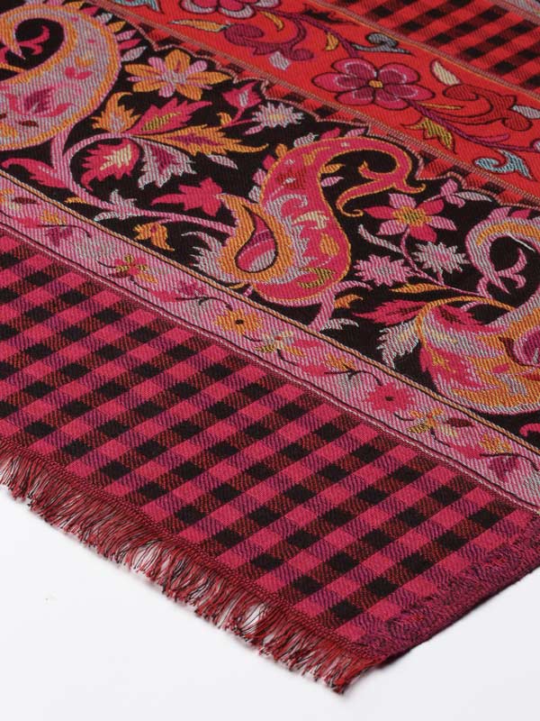 Women's Roohani Kaani Wool Blend Stole (Size 71X203 CM)