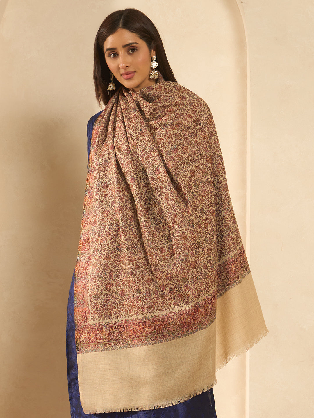 Women Fleur Royale Kashmiri Jamawar Woven Shawl