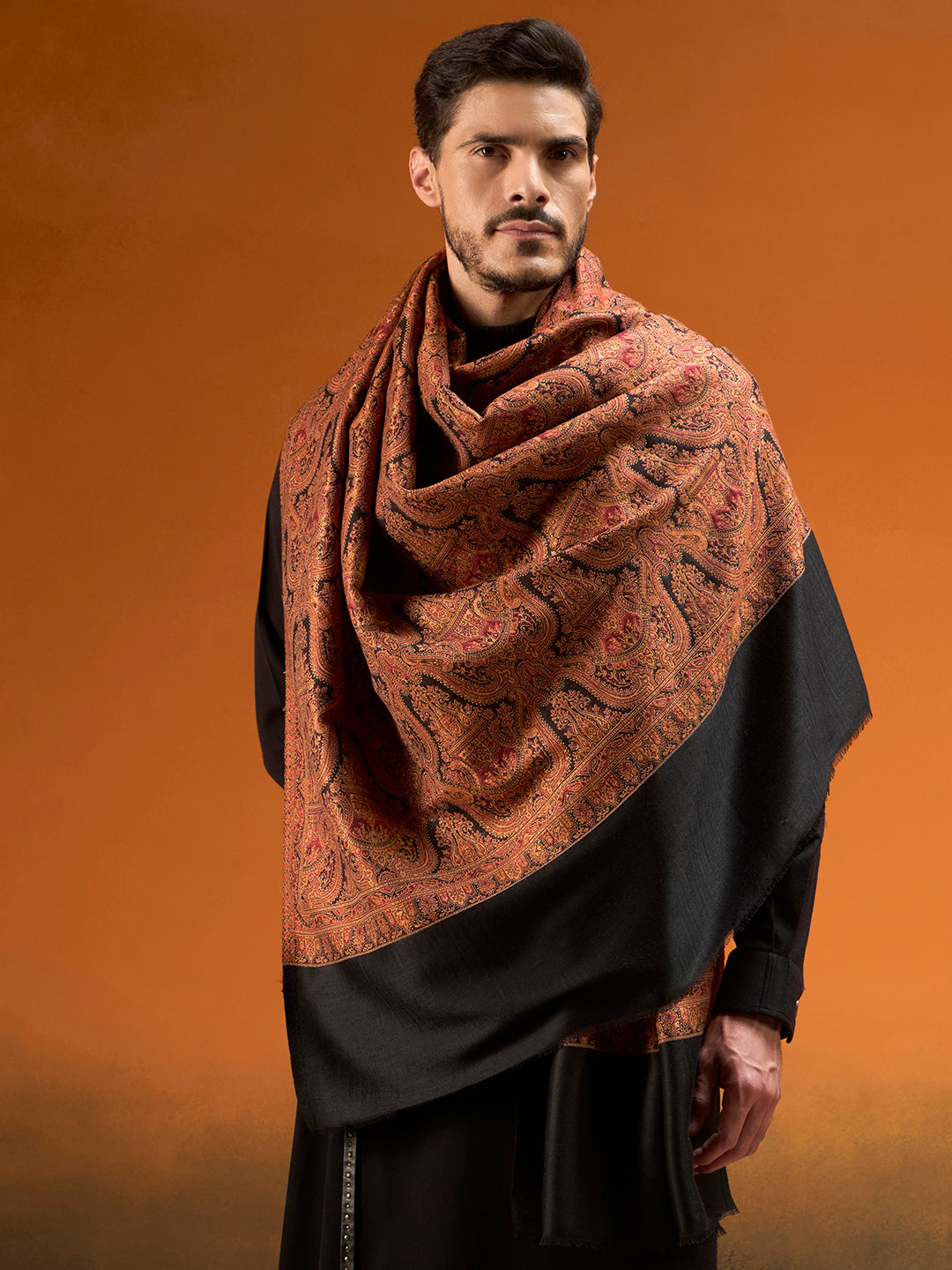 Men Gulnaar Royale Reversible Kaani Zari Shawl