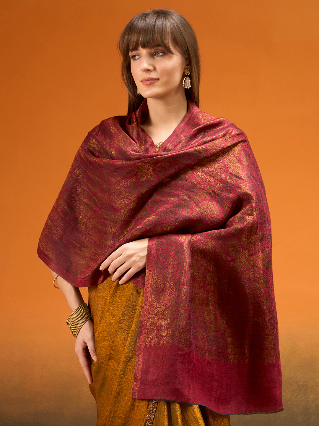 Women Imperial trellis Zari Stole