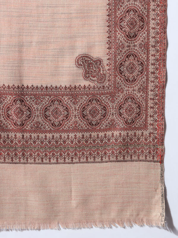 Women Chaman Woven Design Jamawar Shawl (Size 101X203 CM)