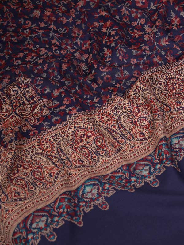 Women's Surmai Kaani Woven Design Shawl (Size: 101 X 203 Cms)