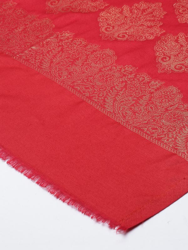 Men Nargis Kaani Stole with Zari Weave,  Size 72X208 CM