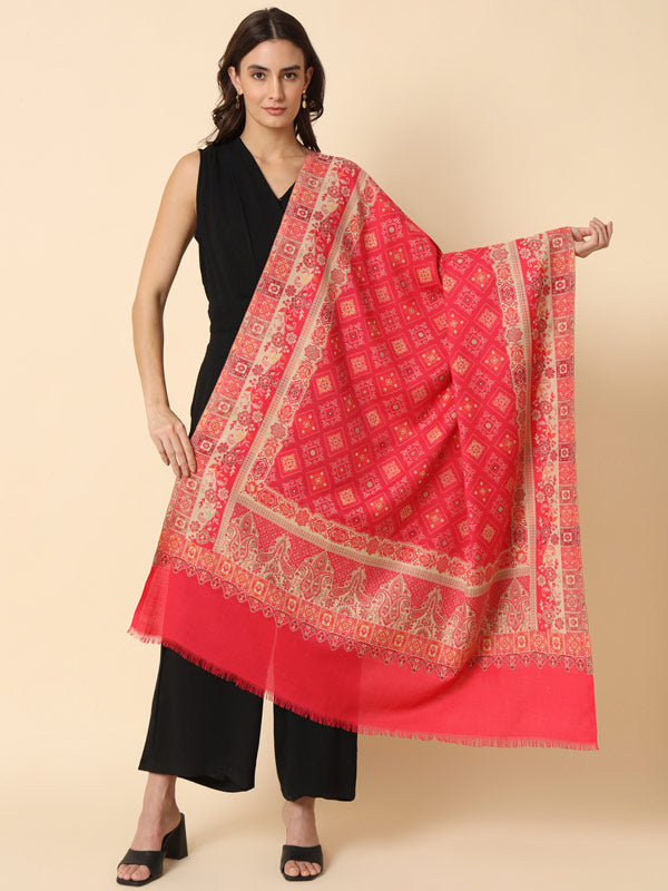 Women's Chaman Kaani Woven Design Shawl (Size: 101 X 203 Cms)