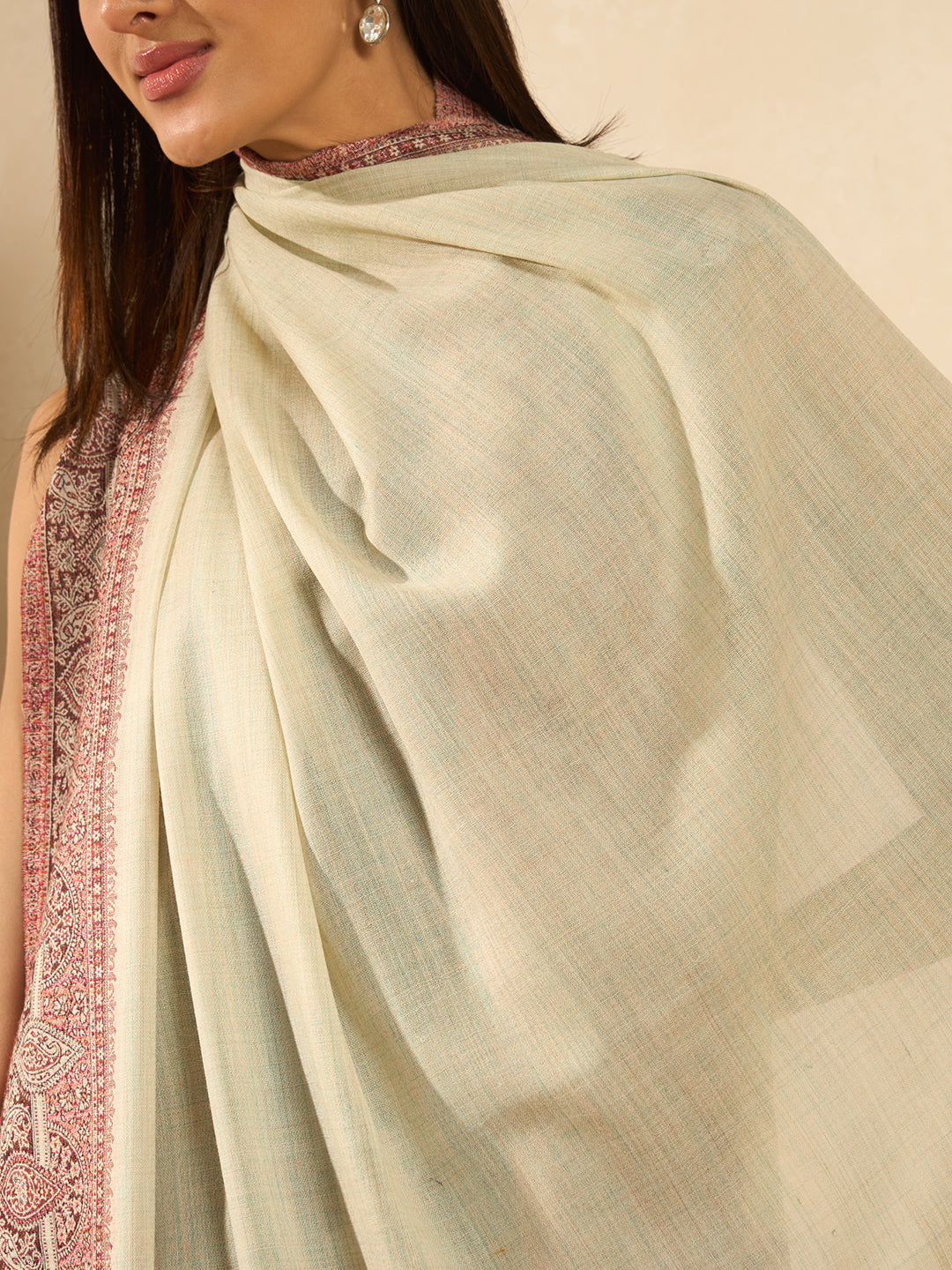 Women Shikoh Kashmiri Jamawar Woven Shawl