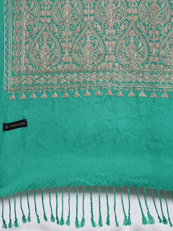 Women's Shalimaar Kashmiri Aari Embroidery Stole (Size: 71X203 CM)