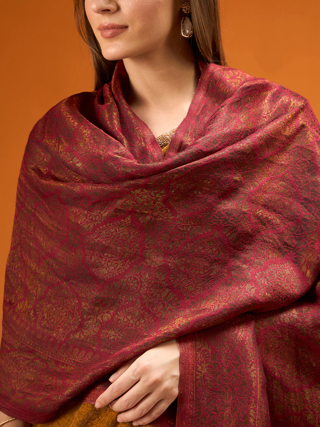 Women Imperial trellis Zari Stole