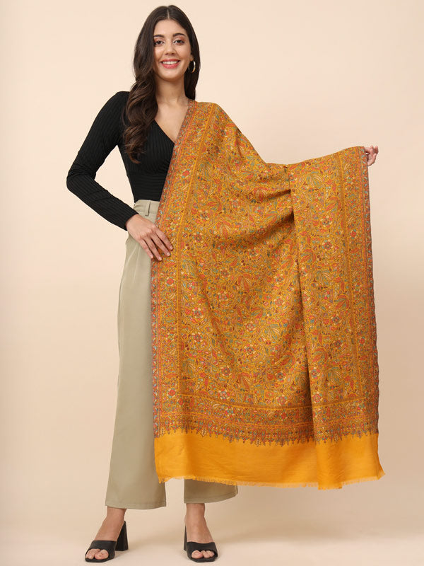 Women  Gul-e-meher Kaani Wool Shawl (Size 101X203 CM)