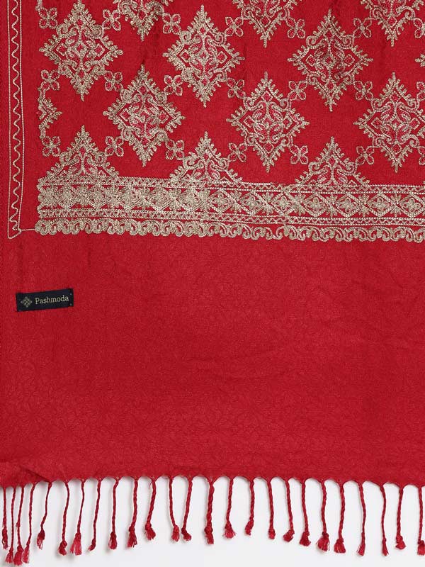 Women's  Roohani Kashmiri Aari Embroidery Stole (Size: 71X203 CM)