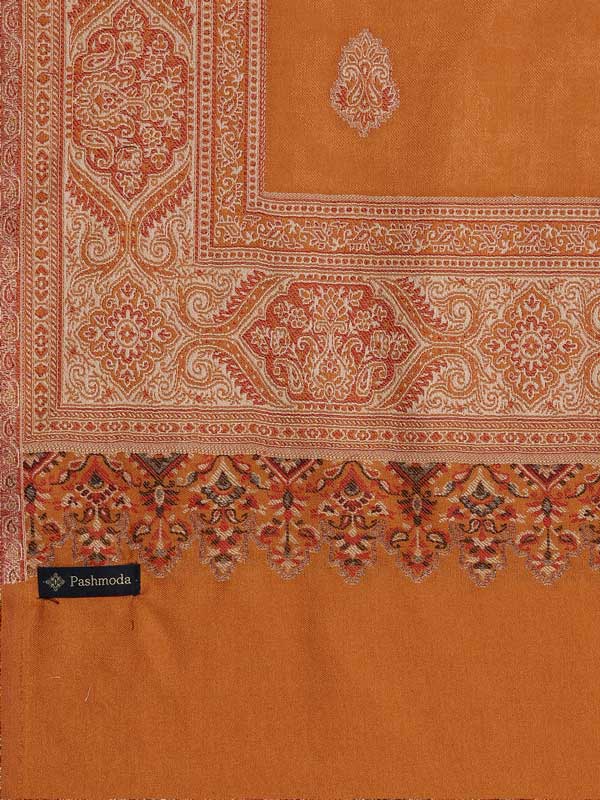 Women's Dilbar Kashmiri Royal Paisley Design Jamawar Shawl (Size: 101 X 203 Cms)