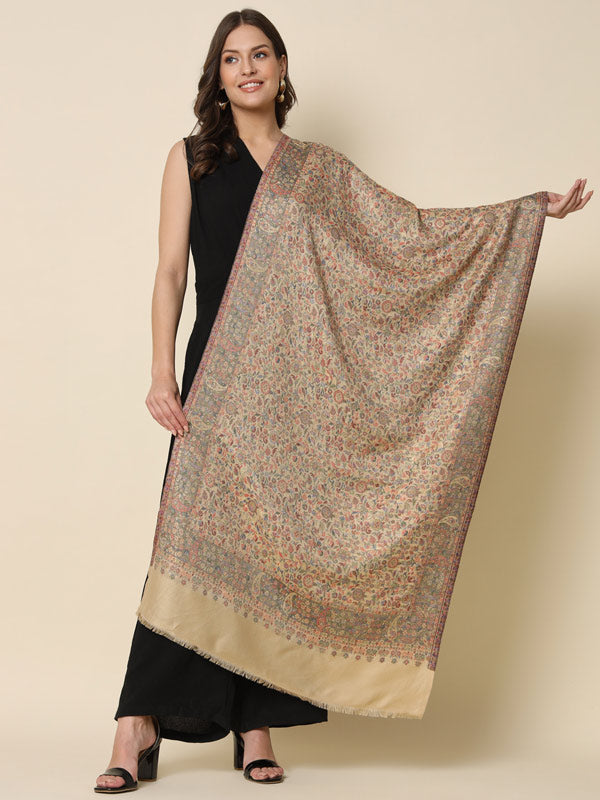 Pashmoda Women's Zari Work Woven Design Stole (Size 71X203 CM)