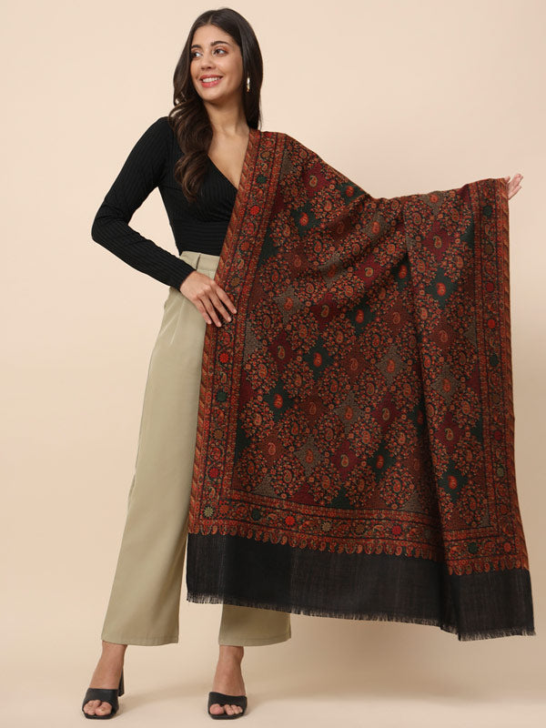 Women’s Nashaat Melange Kaani Wool Shawl (Size 101X203 CM)