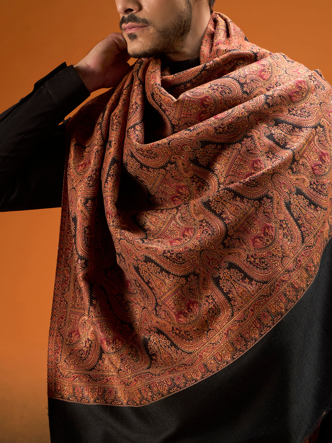 Men Gulnaar Royale Reversible Kaani Zari Shawl