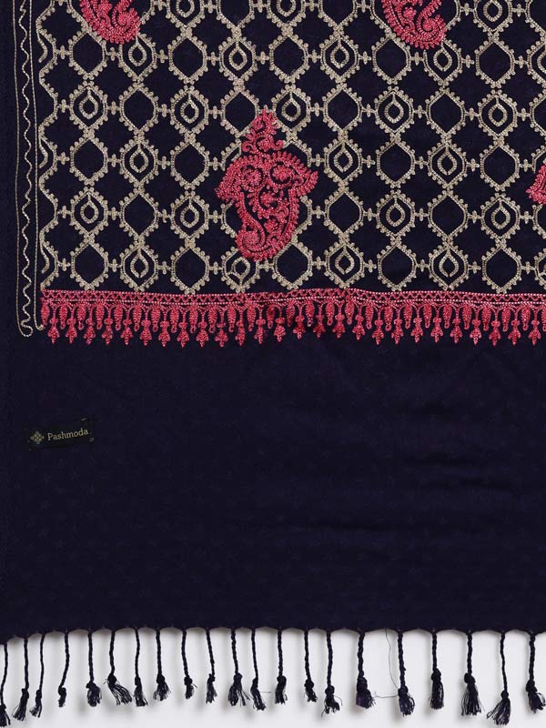 Women's Noorani Kashmiri Aari Embroidery Stole (Size: 71X203 CM)