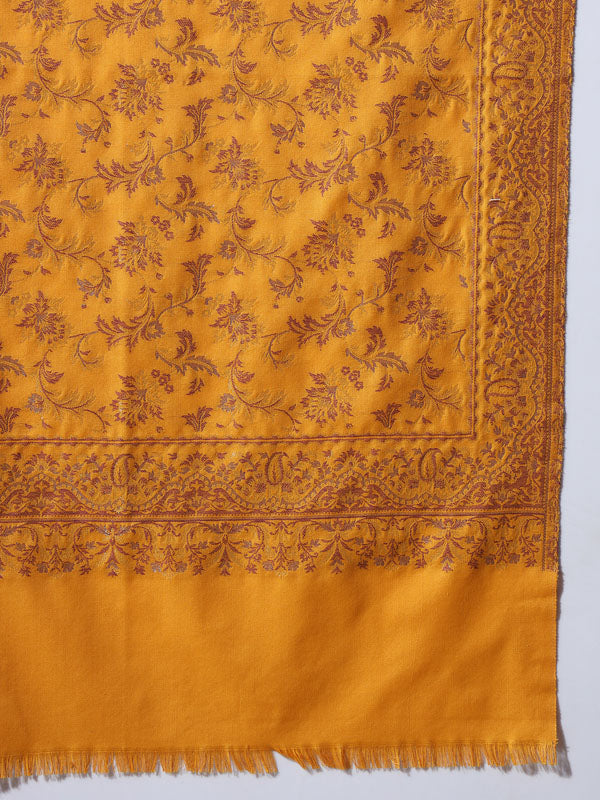 Women Aaraish Woven Design Jamawar Shawl (Size 101X203 CM)