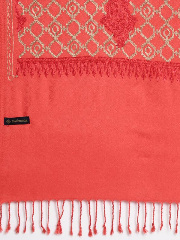 Women's Noorani Kashmiri Aari Embroidery Stole (Size: 71X203 CM)