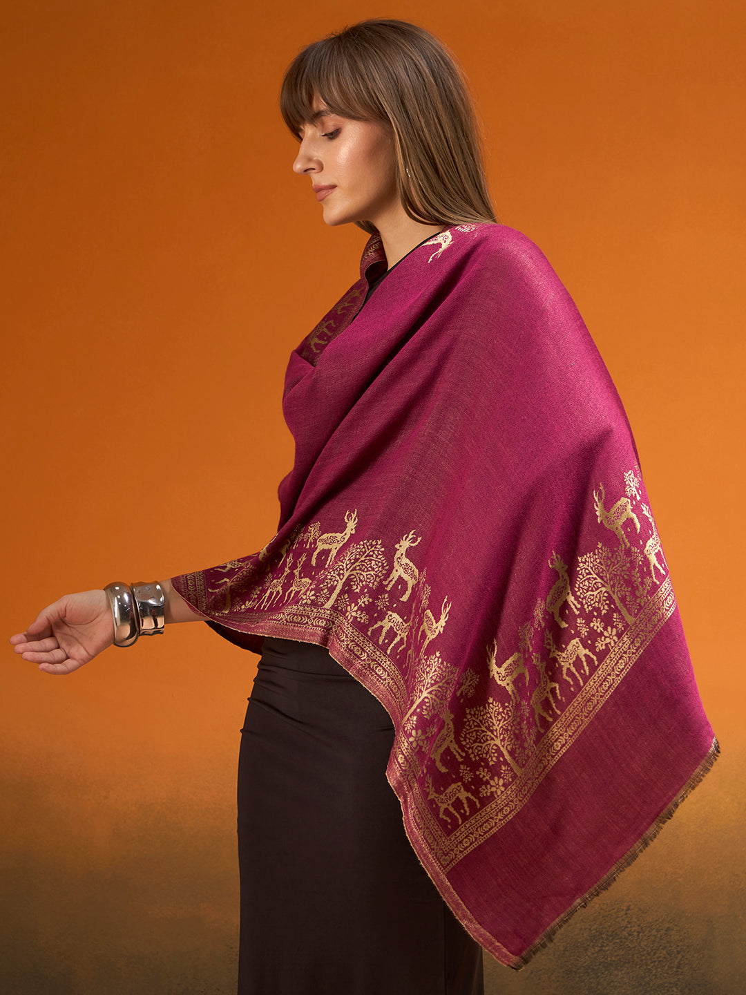 Women Shahi Caravan Zari Stole