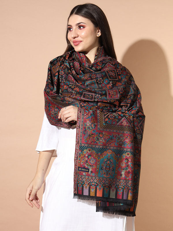 Women Bahari Woven Design Jamawar Shawl (Size 101X203 CM)