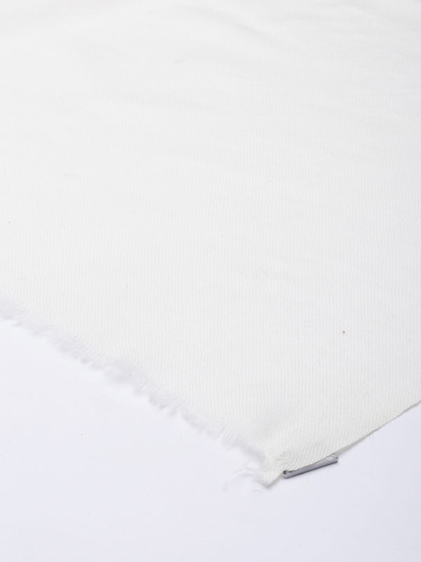 Men Pure Wool Toosha Shawl (White Size 132x271 cms)