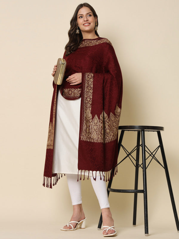 Women's Zarbaft Embroidered Stole (Size 71X203 CM)