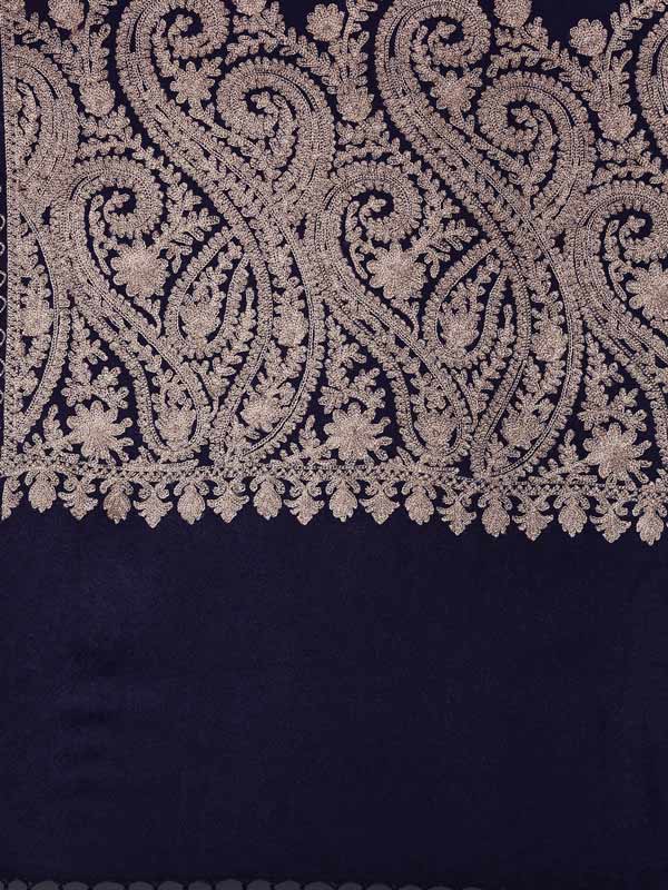 Women's Aari Embroidered Kashmiri Stole (Size: 71x203 cm)