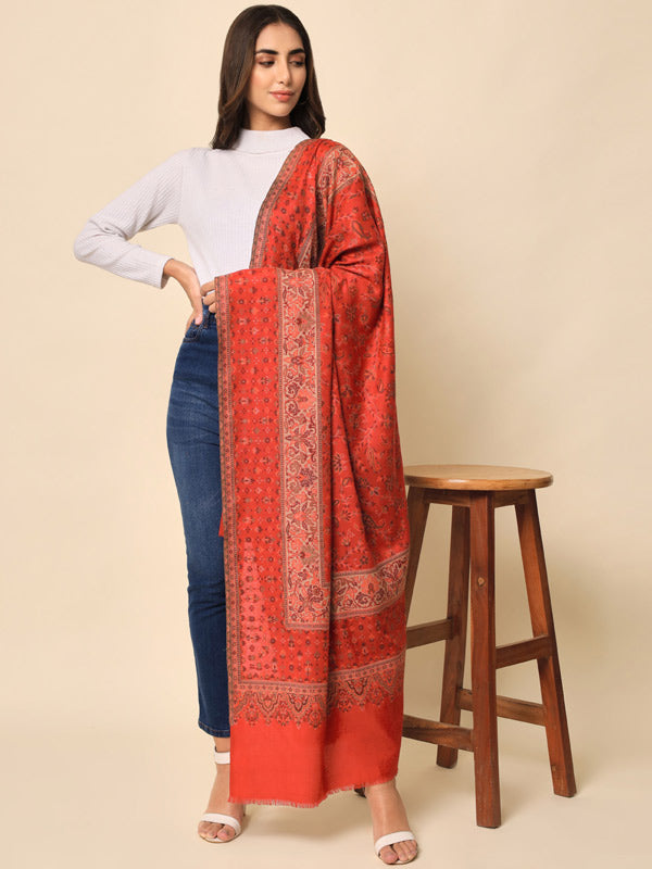 Women Khwaab Woven Design Jamawar Shawl (Size 101X203 CM)